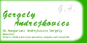 gergely andrejkovics business card